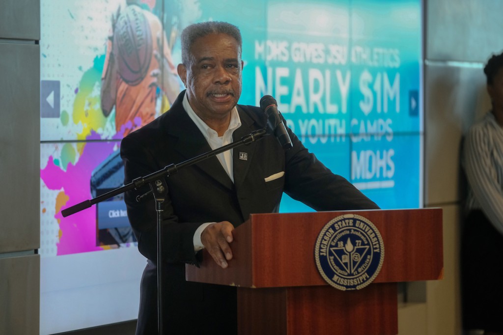 Dr. Otha Burton is executive director of JSU’s Institute of Government, which helped to sponsor the showcase. (Photo by Charles A. Smith/JSU)