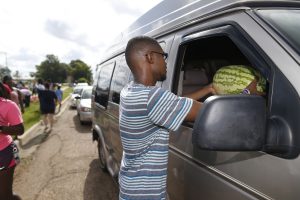 Watermelons were a popular addition to this year's Crop Drop. (Photo by Charles A. Smith/JSU)