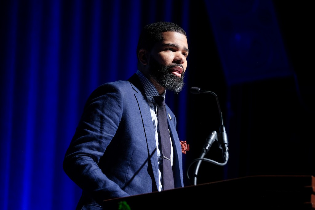 Extending greetings on behalf of the City of Jackson, Mayor Chokwe Antar Lumumba described Jackson State University as a “marketplace of ideas.” (Photo by Charles A. Smith/JSU)