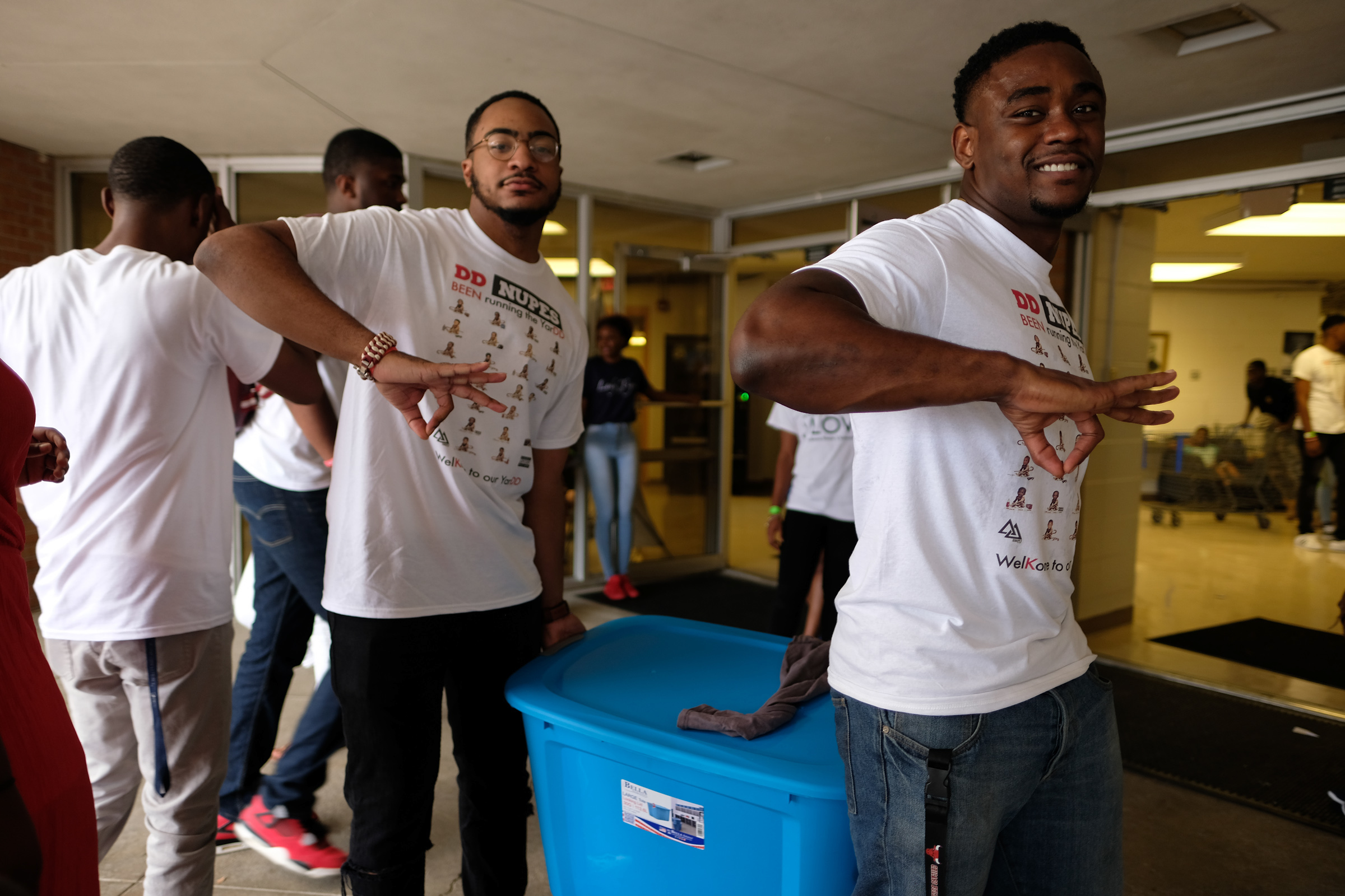 The humid weather could not stop the camaraderie nor put prevent students from showing their University pride. (Photo by Charles A. Smith/JSU)