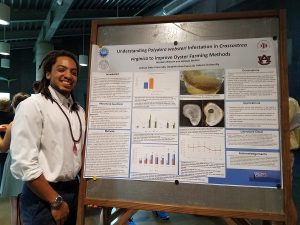 Harrison Watson participated in the Dauphin Island Sea Lab research program over the summer where he continued to explore ways to improve the work of oyster farmers. (Photo special to the JSU Newsroom)