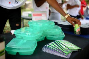 Sodexo Magic is providing reusable containers that replace Styrofoam and plastic. (Photo by Anissa Hidouk/JSU)