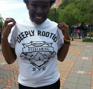 JSU student representing Deeply Rooted '07.