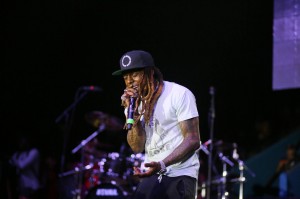 Dwayne 'Lil Wayne' Michael Carter Jr, 35, performed several of his hit songs during JSU's homecoming concert.