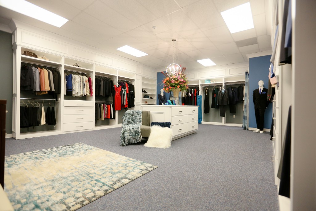 Employees of the Department of Facilities and Construction Management created the career closet based on the design ideas from the first lady who said the finished product was more than she could have imagined. (Photo by Anissa Hidouk/JSU)