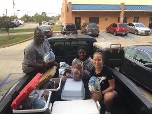 Turkeys are being delivered to one of the benevolent food facilities in the city.