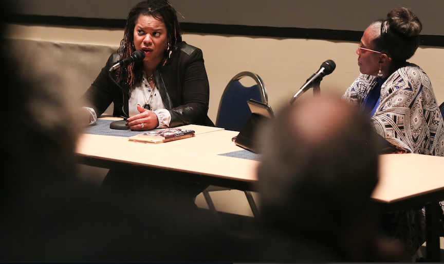Airea D. Matthews encourages aspiring writers and poets to stay the course. (Photo by Aron Smith/JSU)