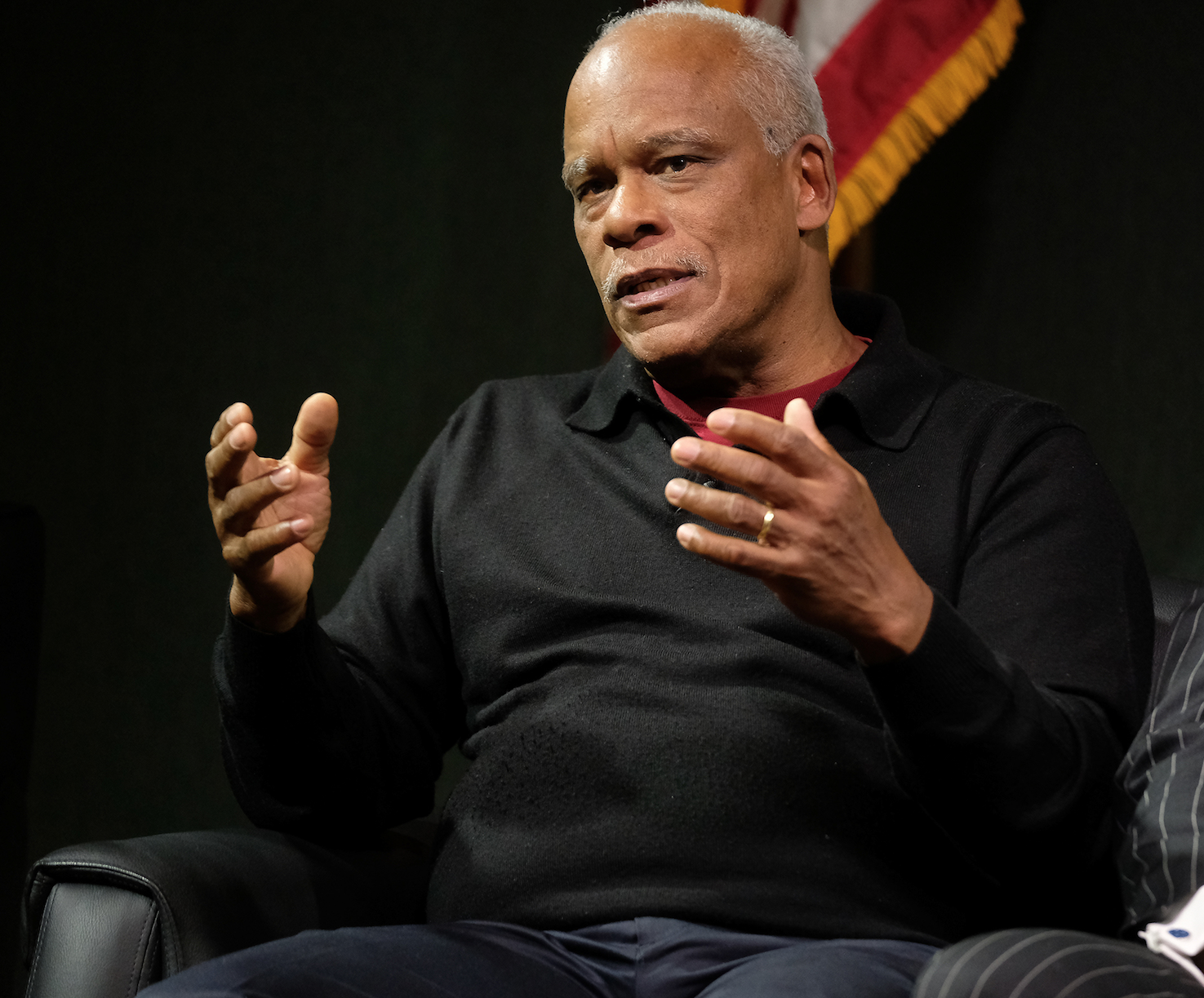 Documentary filmmaker Stanley Nelson said “Tell Them We Are Rising” highlights the importance of HBCUs. The institutions are credited with pulling people out of poverty and paving a path to the American dream. The film took 10 years to complete. He said, “There’s no way my mother and father would have gone to college if it had not been for HBCUs.” (Photo by Charles A. Smith/JSU)