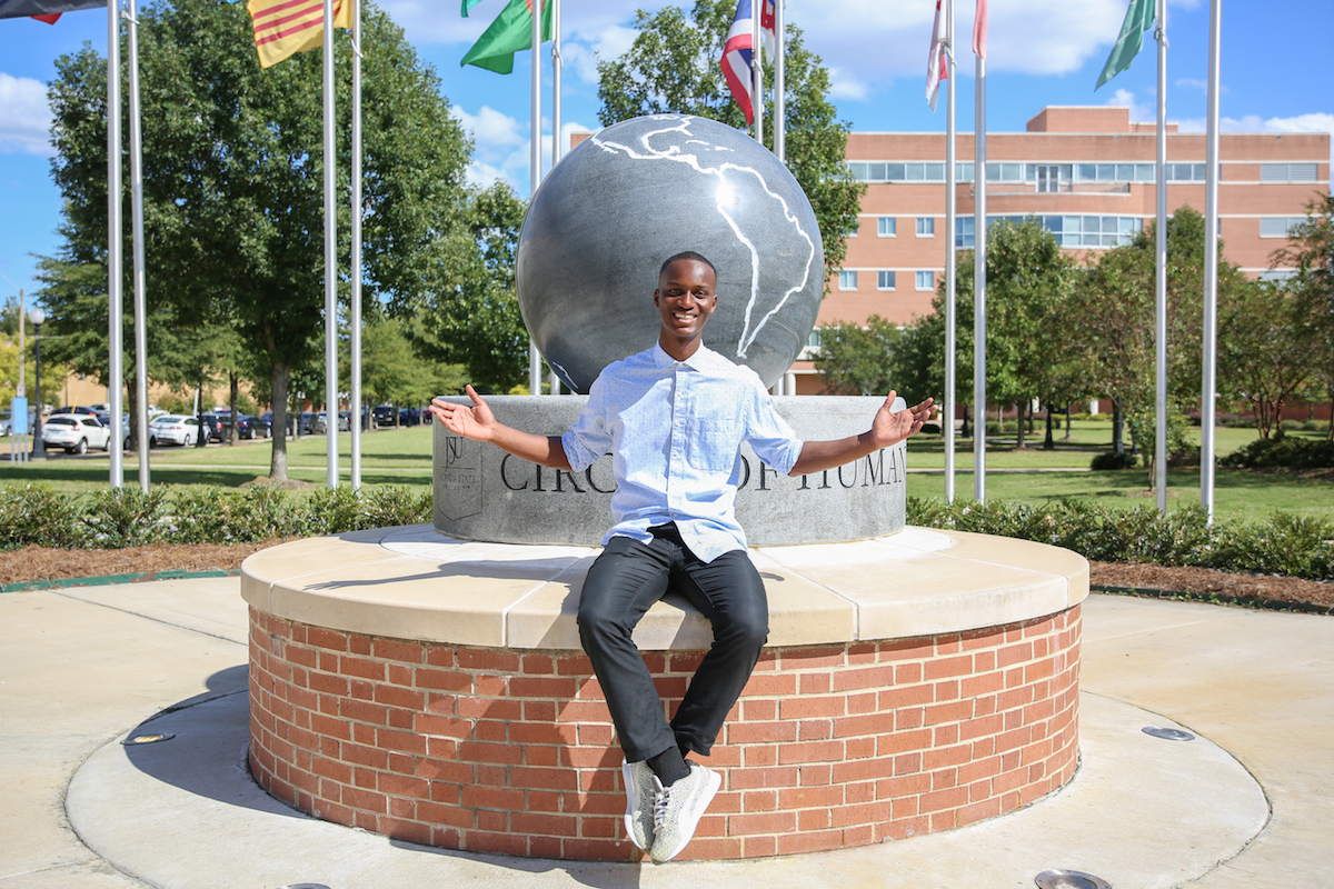 Abdoulaye Ba, a junior, political science major, was selected to receive the Princeton University Public Policy and International Affairs Fellowship that will take place June 13 - Aug.3. (Photo by Kentrice Rush/JSU)