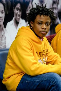 Ashton Weeks is an eighth grader at Ruleville Middle School. He expressed his amazement at all the history contained at JSU. (Photo by Charles A. Smith/JSU)