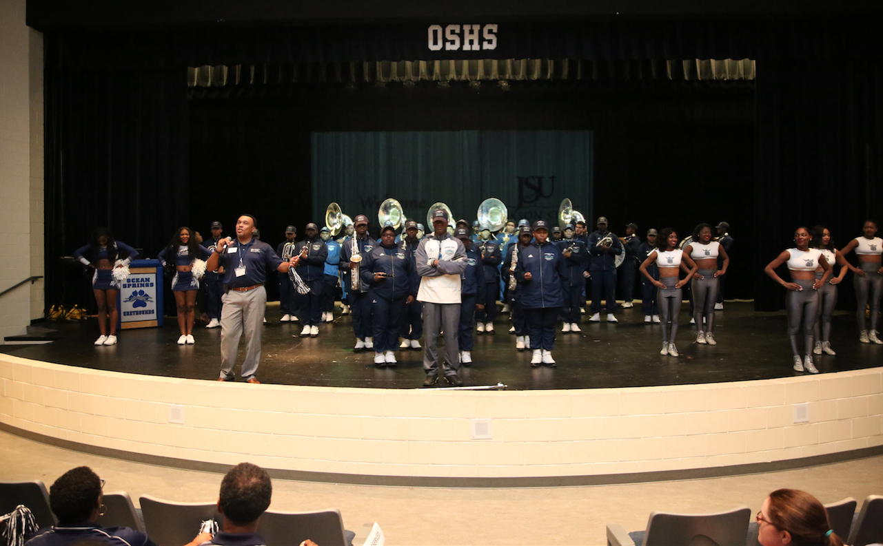 The Prancing J-Settes and the Sonic Boom pull out all the stops as they showcase their internationally renowned talents that have often been imitated but never quite duplicated. (Photo by Spencer L. McClenty/JSU)