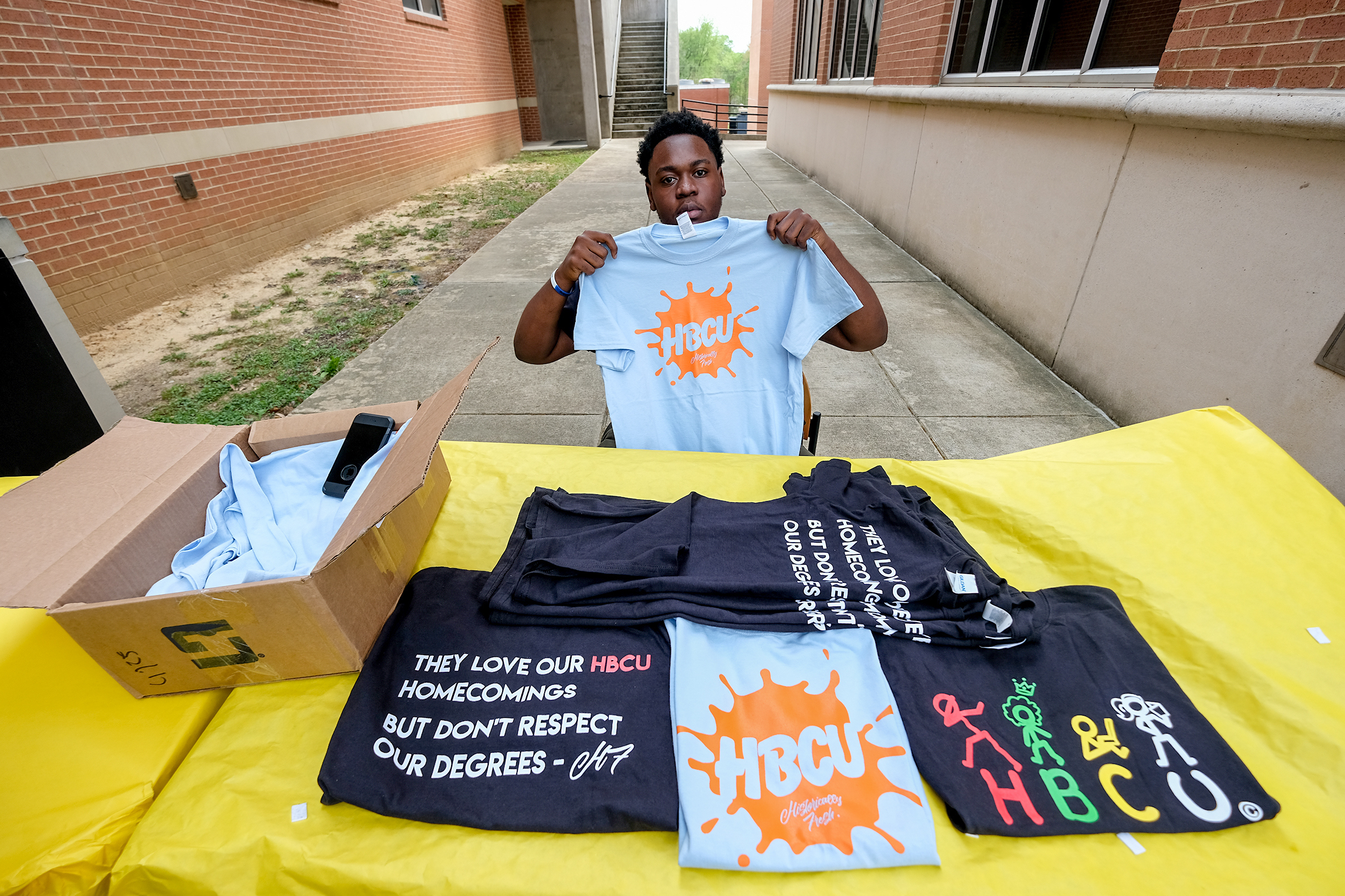 Historically Fresh, the student-founded clothing label whose goal is to spotlight HBCUs and HBCU culture, was on display at the event.