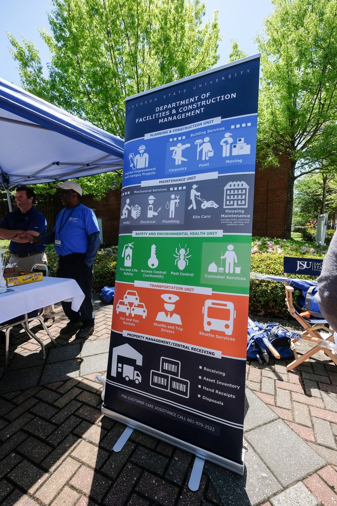 Facilities displays the wide range of services it provides throughout the campus. (Photo by Charles A. Smith/JSU)