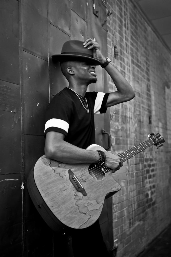 Expanding his musical talents, Gibson learned to play guitar just within the past couple months through dedicated practice. His single, “Dear Momma Tender Love,” is available on most major streaming platforms, including iTunes, Spotify, Google Play and Amazon. (Photo by Spencer L. McClenty/JSU)