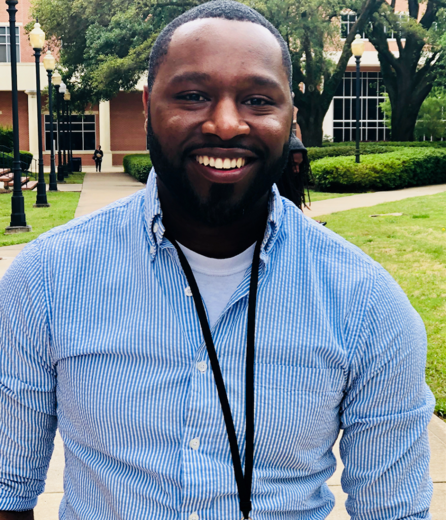 Antonio Horton, a counselor at JSU's Latasha Norman Center for Counseling, is spearheading a campaign to eradicate campus violence. Particularly, its One S.A.F.E. JSU effort is designed to produce a safe Sexual Assault Free Environment, as indicated by its acronym. Horton is also the project coordinator. (Photo by L.A. Warren/JSU)