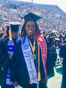 "I plan to continue to build Synigence, the digital marketing firm I established as a Sophomore," says Karmeen Powell-Childress. "God has also guided me to pursue a master’s in education here at Thee I Love." (Photo special to JSU)
