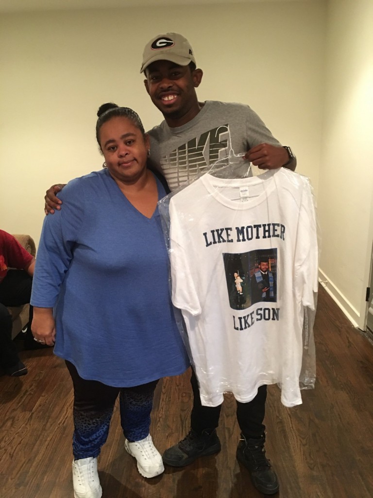 Rodney and Chernita Blackmon Daniely are now both JSU alums. Friends and relatives gathered recently in Jackson to celebrate Rodney’s milestone and reflect on the connections that enabled him to follow in his mother’s footsteps.