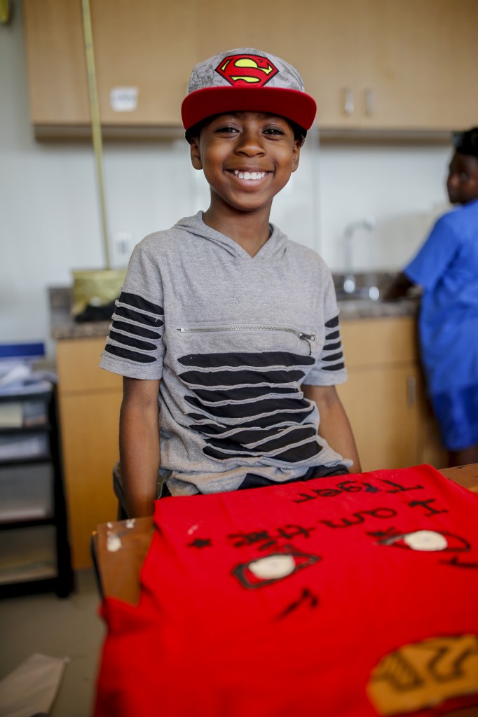 David Eubanks, a Smilow Prep student, says his mom chose to send him to JSU's Kids Kollege because it is "educational and fun." (Photo by Charles A. Smith/JSU)