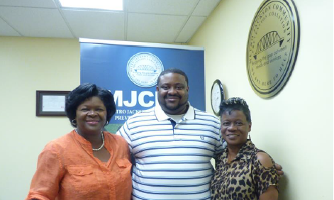 The JSU Metro Jackson Community Prevention Coalition is comprised of Dr. Melinda Todd, director and principal investigator (left); Henry Thompson, senior prevention specialist; and Terry Bennett, prevention specialist (far right). (Photo special to JSU)