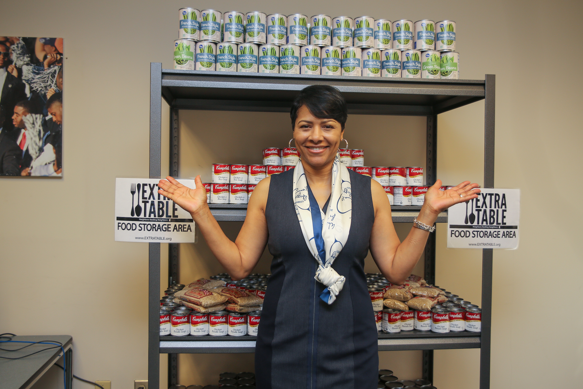 Deborah Bynum, first lady of Jackson State University, has been diligently working, along with campus and community partners, to open a food pantry for students in need. (Photo by Aron Smith/University Communications)