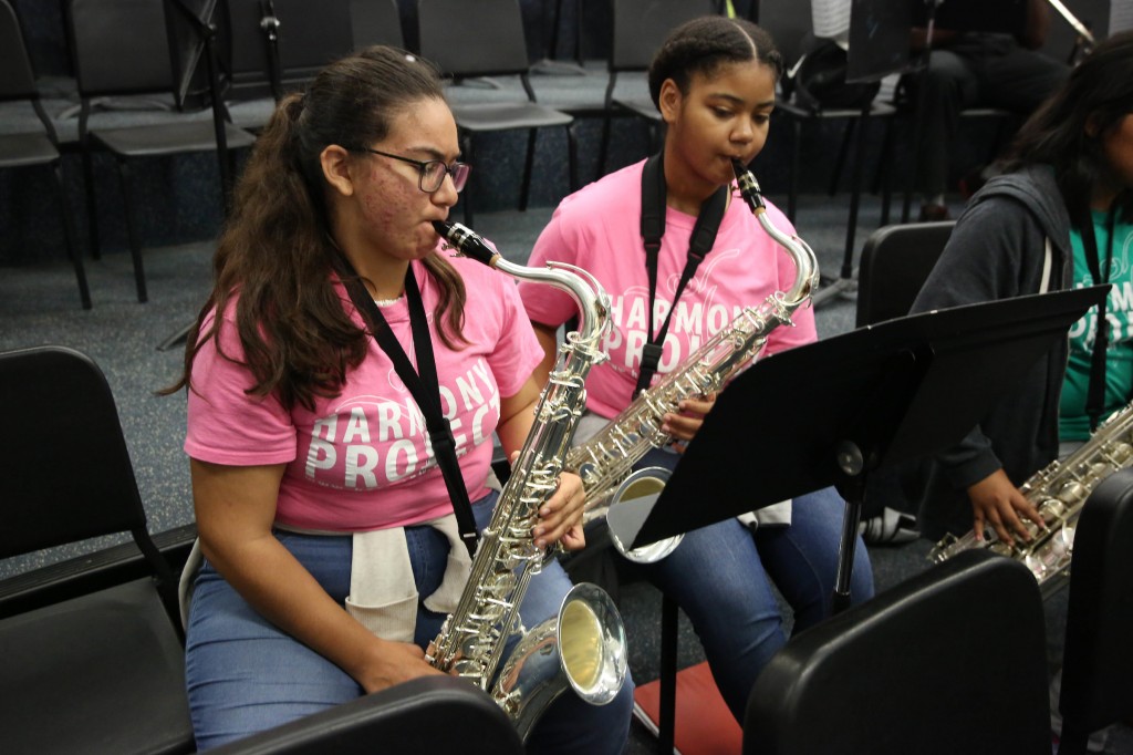 Los Angeles students from the Harmony Project attend music master class led by Dr. Russell Thomas, Jr. at Jackson State University, during a visit to the HBCU. (Photo by: Kentrice S. Rush/JSU University Communications)