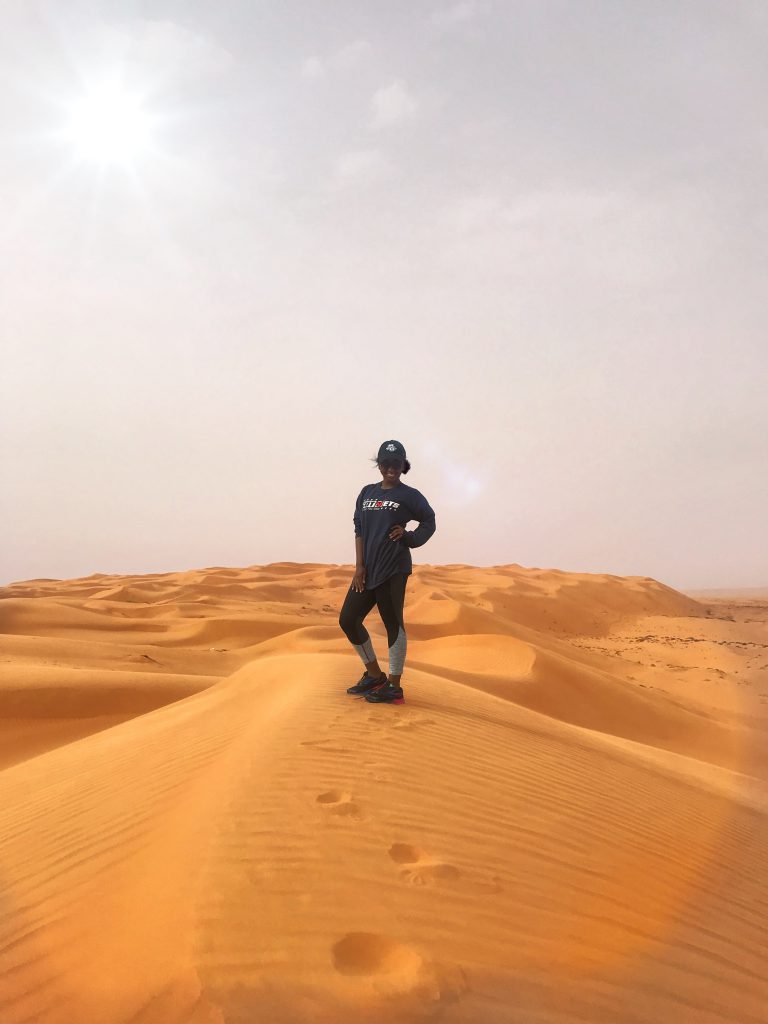 Kimberly Ratliff said the hardest adjustment to studying in the Middle East was the sweltering temperatures. (Photo special to JSU.)