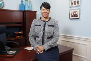First Lady Deborah Bynum explains the purpose of her initiative, "The Tiger Career Closet provides a service at no cost to our deserving students who are in need of professional attire for job interviews, business meetings, career fairs and JSU events."