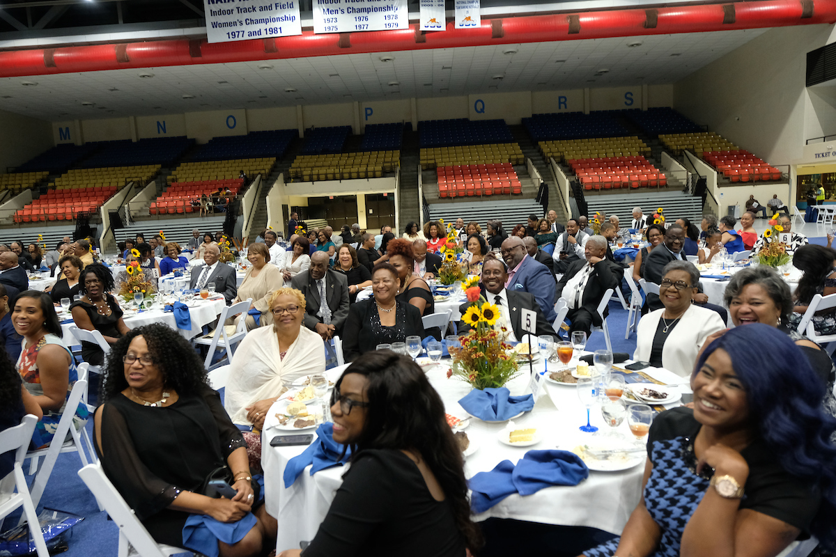 Hundreds gathered to watch the honorees enter the Hall of Fame and hear stories of their important accomplishments. (Photo by Charles A. Smith)