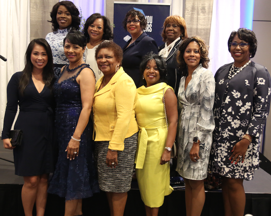 Mrs. Bynum and distinguished guests of the luncheon. (Photo by Charles A. Smith/University Communications)