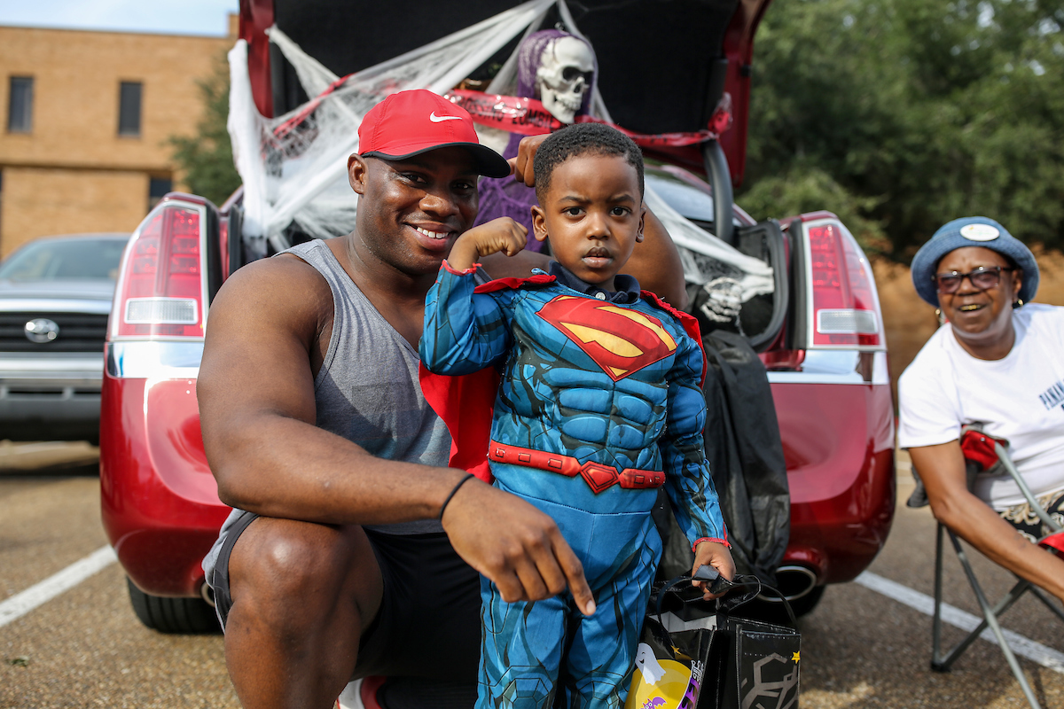 Superboy displays his power. (Photo by Aron Smith/JSU)