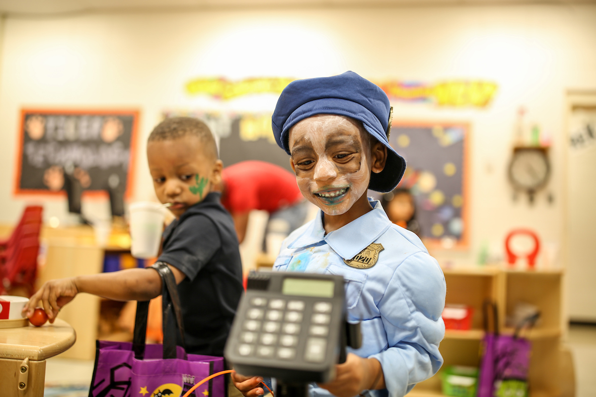 Face-painting proved popular with these youth. (Photo by Aron Smith/JSU)
