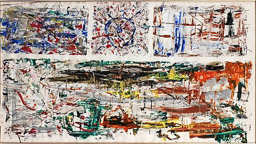 This painting is one of several done by the prolific musician Miles Davis whose album the "Birth of Cool" has been called a "pivotal point in the birth of jazz." Although it has been revealed that Davis did not like for his music to be labeled as jazz, he is still credited for elevating the genre. This is one of several works at the JSU Downtown Gallery. (Photo special to JSU)