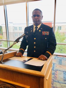 Jackson told the audience inside the JSU Student Center Ballroom that “while everyone can be a hero, you have to look at characteristics that make up a hero.” (Photo by L.A. Warren/JSU)