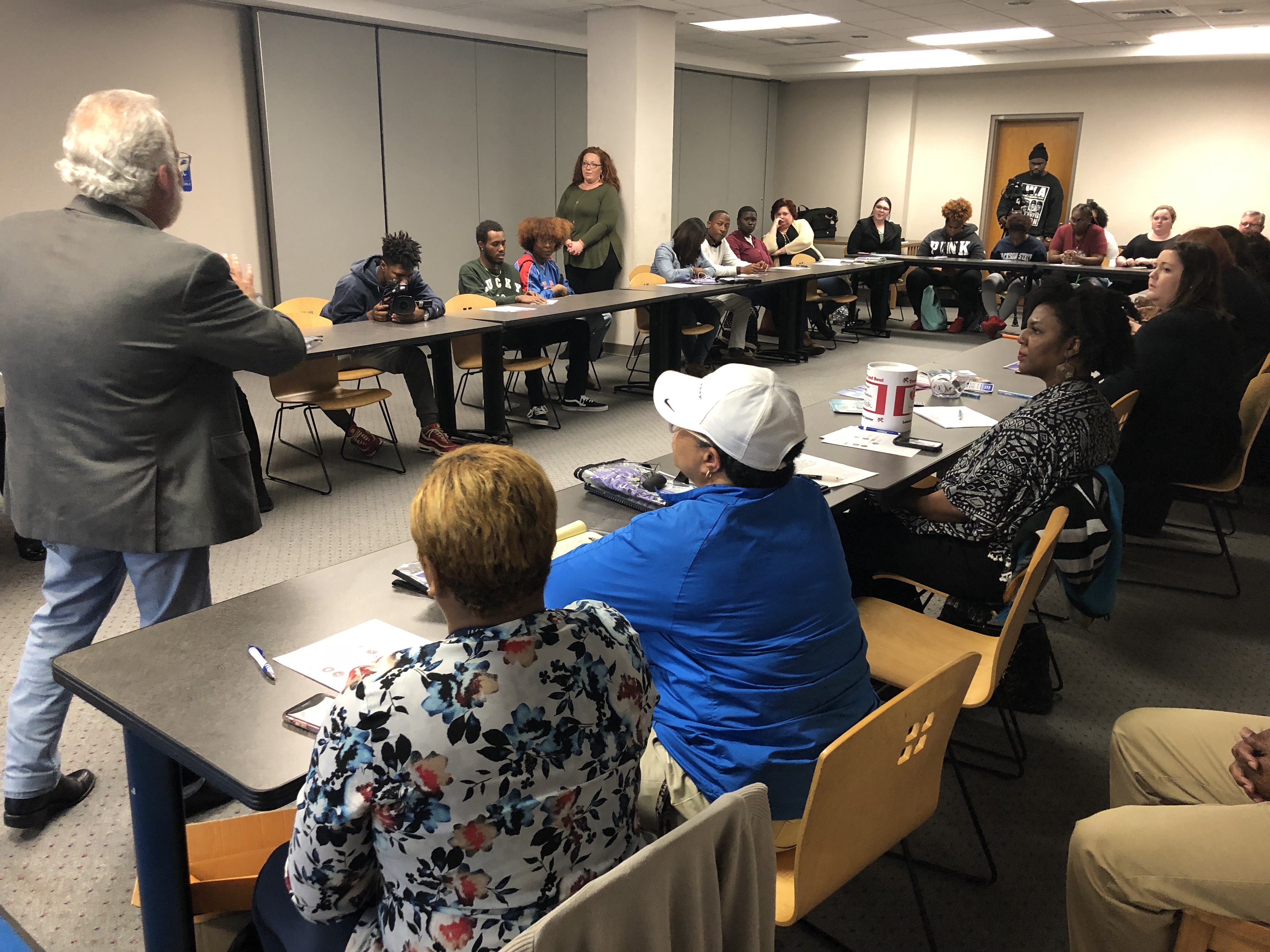 An audience engages in honest conversation about the opioid crisis. (Photo by L.A. Warren/JSU)