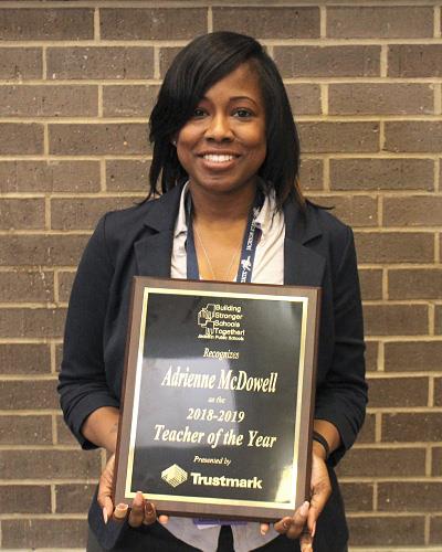 Adrienne McDowell holds a master's degree in teaching from JSU. McDowell was recently named 2019 JPS Teacher of the Year.