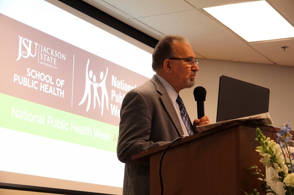 Dr. Mohammad Shahbazi interim chair of JSU’s School of Public Health, expresses his appreciation to alumni for their impact on the health care industry.