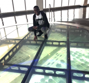 Ereyimwen explores the new World Trade Center building.