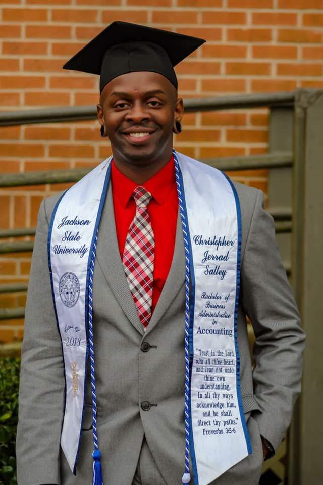 After an extensive journey, Salley earned his bachelor's degree in December 2018.