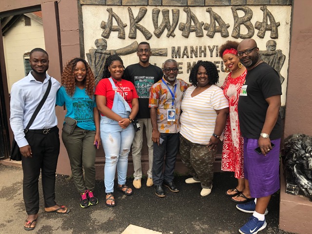 Jackson State University students and Dr. Byron D'Andra Orey arrive in Accra, the capital city of Ghana in West Africa, for a 10-day study-abroad experience that took them on an emotional pilgrimage. (Photo special to JSU)