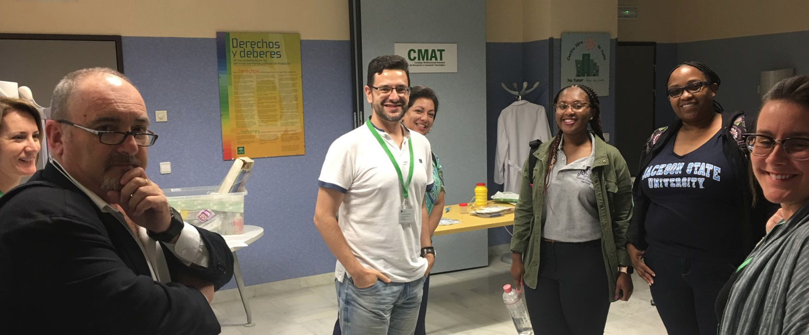 Among those greeting the JSU team were Aureliano Martin, known as “Uncle Joe,” is a professor at the University of Granada and Ivan Herrera, who represented IAVANTE, a foundation in Granada that trains experts to assess health.