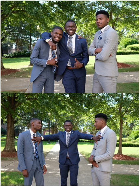 Siblings Jaquan Powell (left), LaCurtis Powell (center), and David White (right) share their love for leadership and JSU (Photos by Charles A. Smith/JSU)