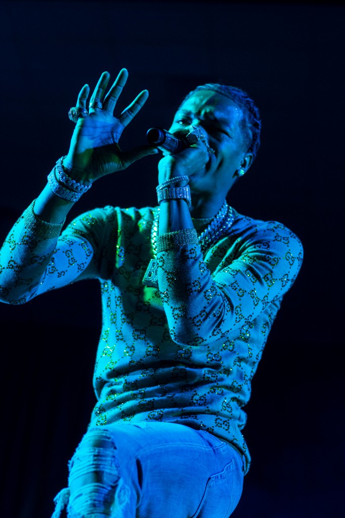 Atlanta rapper Lil Baby, called one of Hip-Hop's new heroes by XXL, did a litany of hits during his homecoming performance. (Photo by William Kelly/JSU)