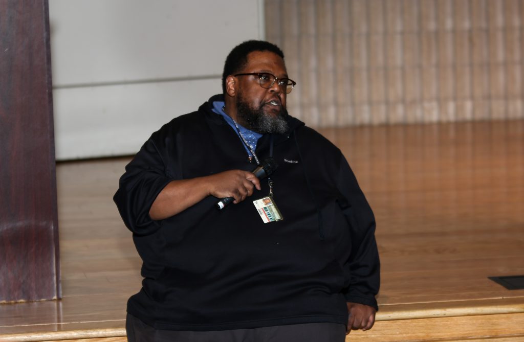 Charles Smith, JSU photographer, shared his wisdom at a panel discussion hosted by fashion week. “If there is ever a time to take risks, it’s in your youth because you get an opportunity to do it over again. Take those risks. The fallout may seem hard, but the level of success you can achieve after those risks can be absolutely phenomenal,” said Smith. (Photo by Rodney McGee)