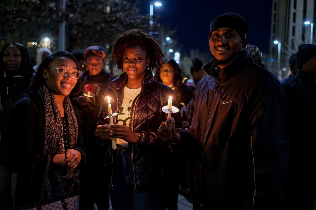 JSU students marched up the Gibbs-Green plaza in celebration of the lives of Phillip Gibbs, Jr., and James Green who were killed by police on May 15, 1970. This year marks the 50th anniversary of the shooting. (Photo by Charles A. Smith/JSU)