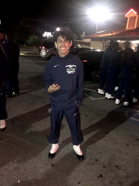Marvin Meda, a freshmen at JSU, is also a member of the Sonic Boom ot the South Marching Band. He made history after becoming the first Hispanic member of the Boom's J5 drum major squad. (Photo special to JSU)