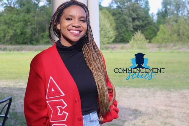 Ananda Collins, who graduated cum laude from JSU this past spring, said she was proud to become a member of the sorority Delta Sigma Theta, Inc. because of their involvement in the community. (Photo special to JSU)