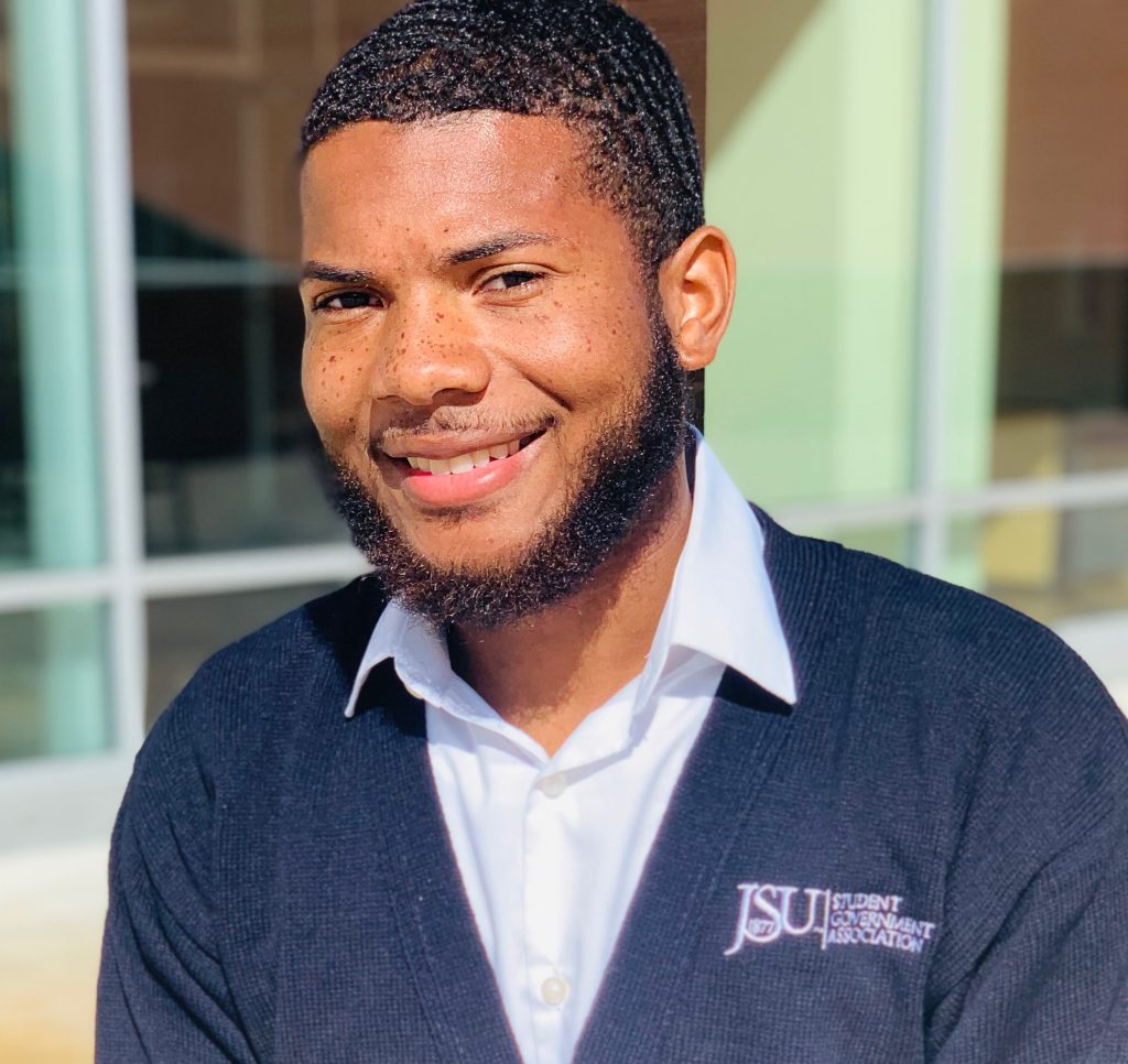 Daniels, a 21-year-old JSU Phi Kappa Phi Honors student with a 4.0 GPA, is a patient transporter/ambassador at the University of Mississippi Medical Center. (Photo special to JSU)