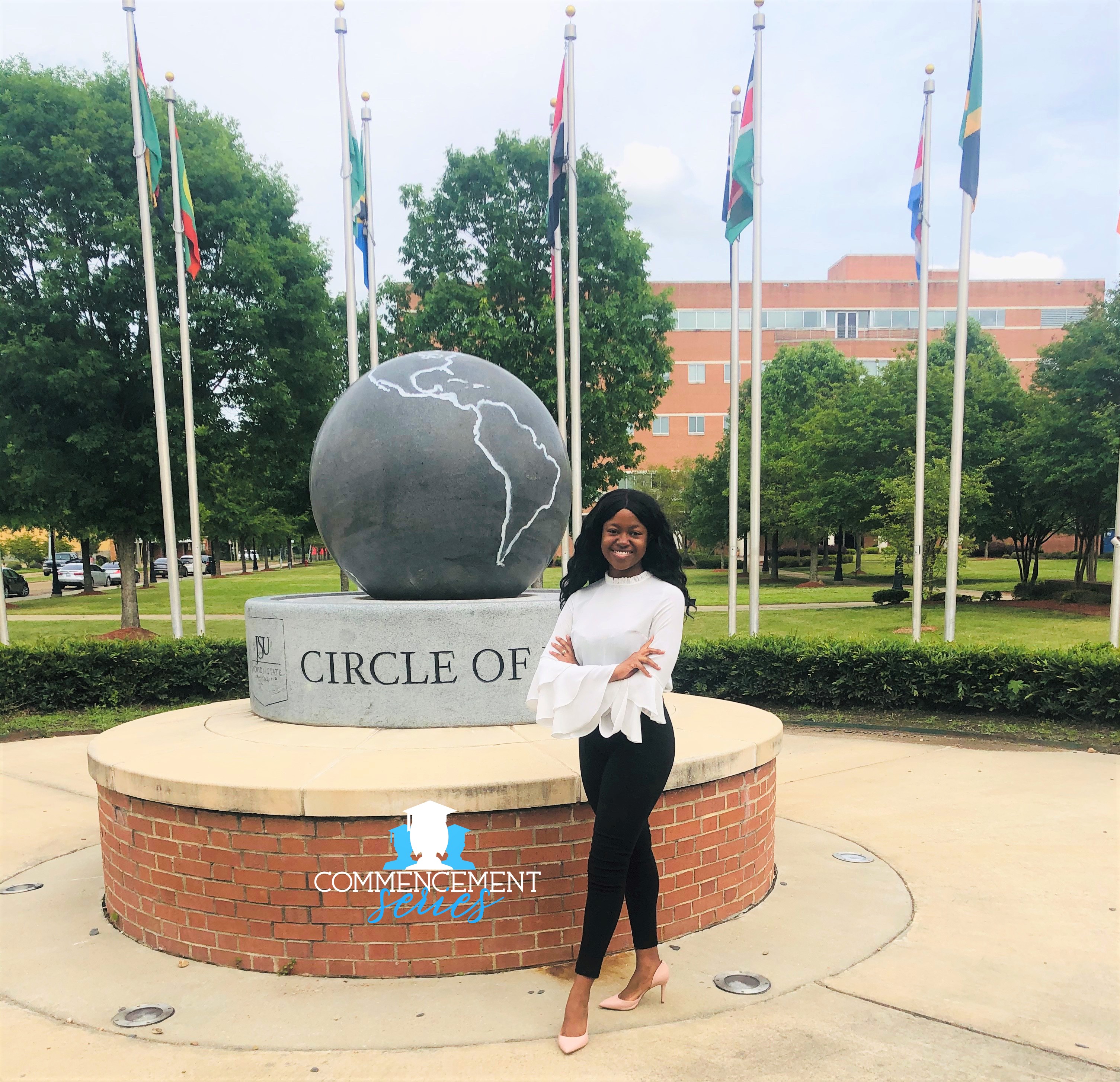 During her four years at JSU, Jasmine King excelled academically graduating this past spring summa cum laude. Now, she is taking her brains to Syracuse for a one-year master's program at the Maxwell School of Citizenship and Public Affairs. (Photo special to JSU)