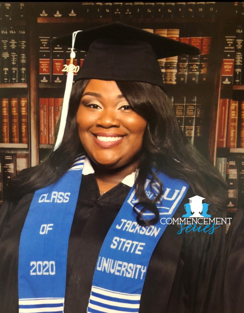 Yasmin McLaurin graduated with honors from Jackson State University this past spring. She is now headed to the University of Mississippi on a full-ride. (Photo special to JSU)