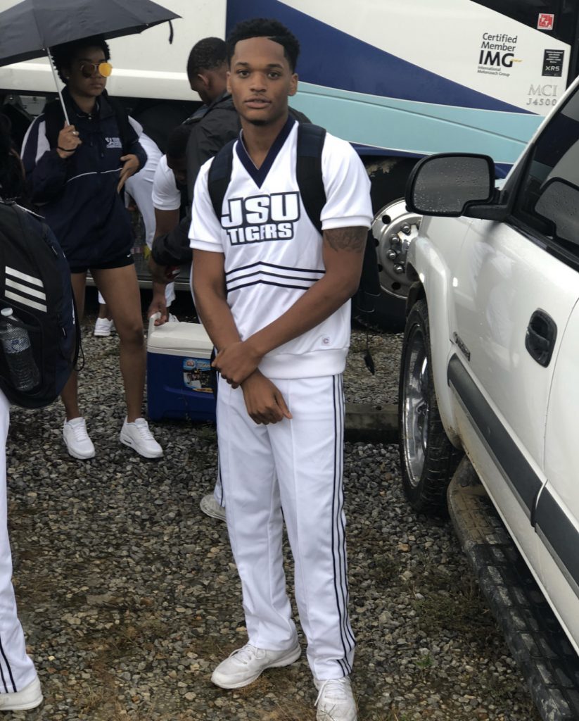 Smith said, “Being a cheerleader, I discovered we’re not just a team. They were like my other family. We worked together and built human pyramids by standing six people on shoulders. We’d fall, pick up each other, catch one another and laugh together.” (Photo special to JSU)